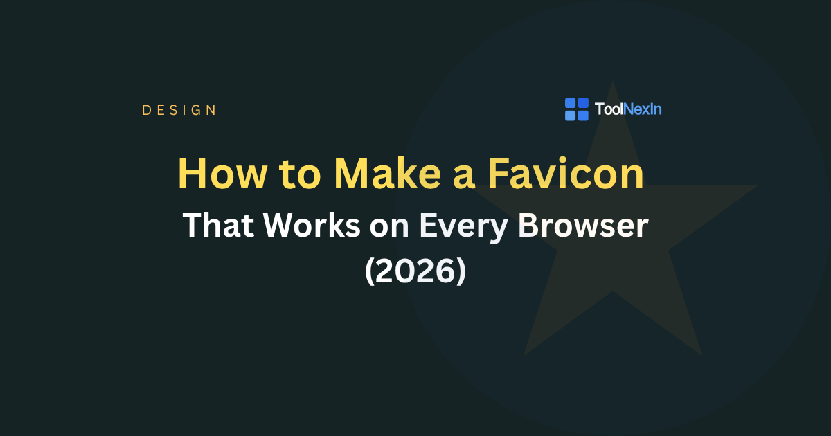 How to Make a Favicon That Works on Every Browser (2026)