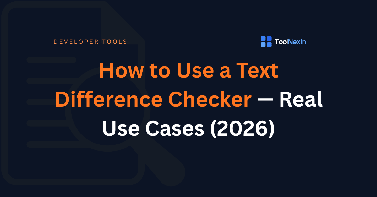 How to Use the Text Difference Checker - Real Use Cases for Developers and Writers